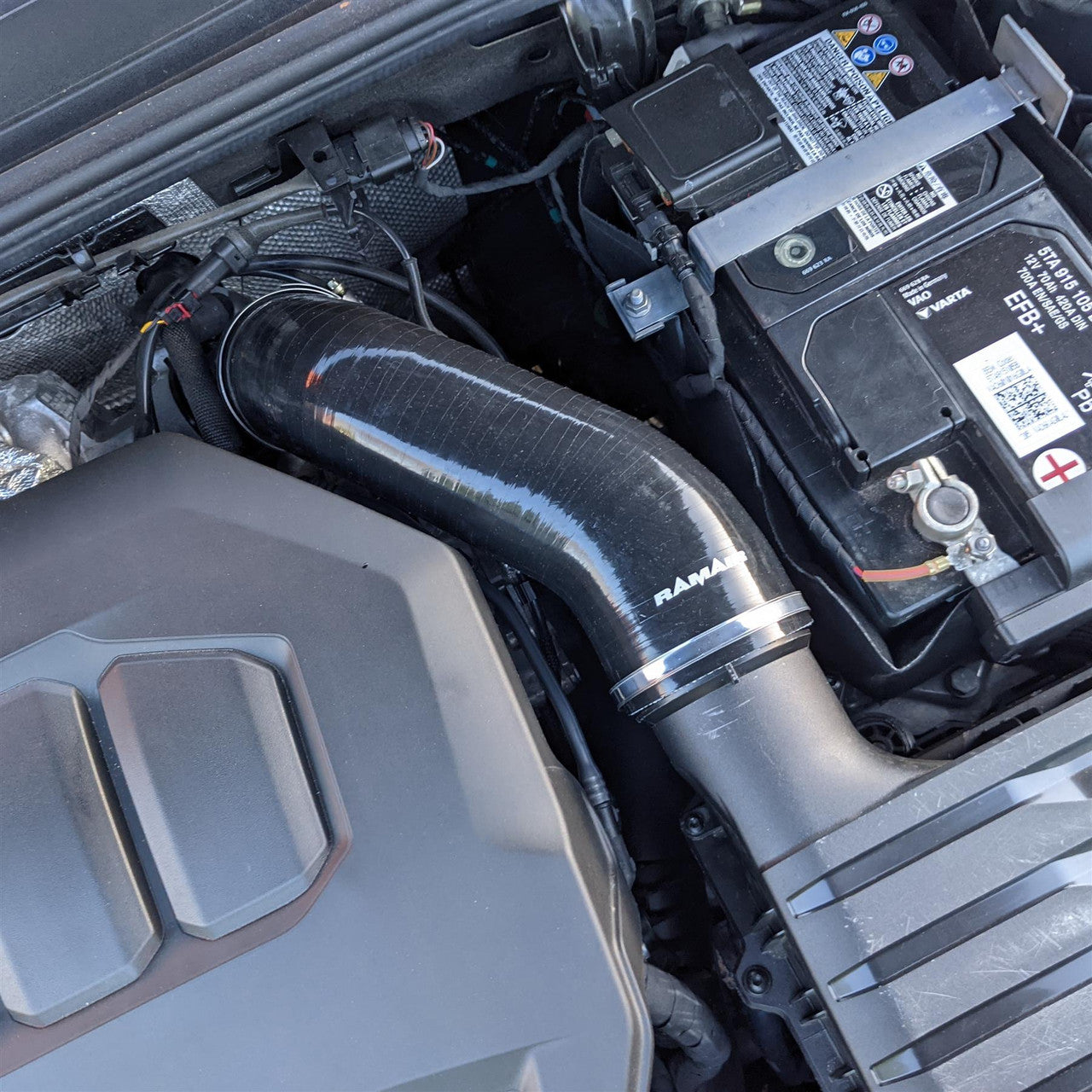 Ramair Black Silicone Intake Hose for VW MK8 Golf GTi - 245bhp 2.0 TSI Only-intake pipework-carbonizeduk