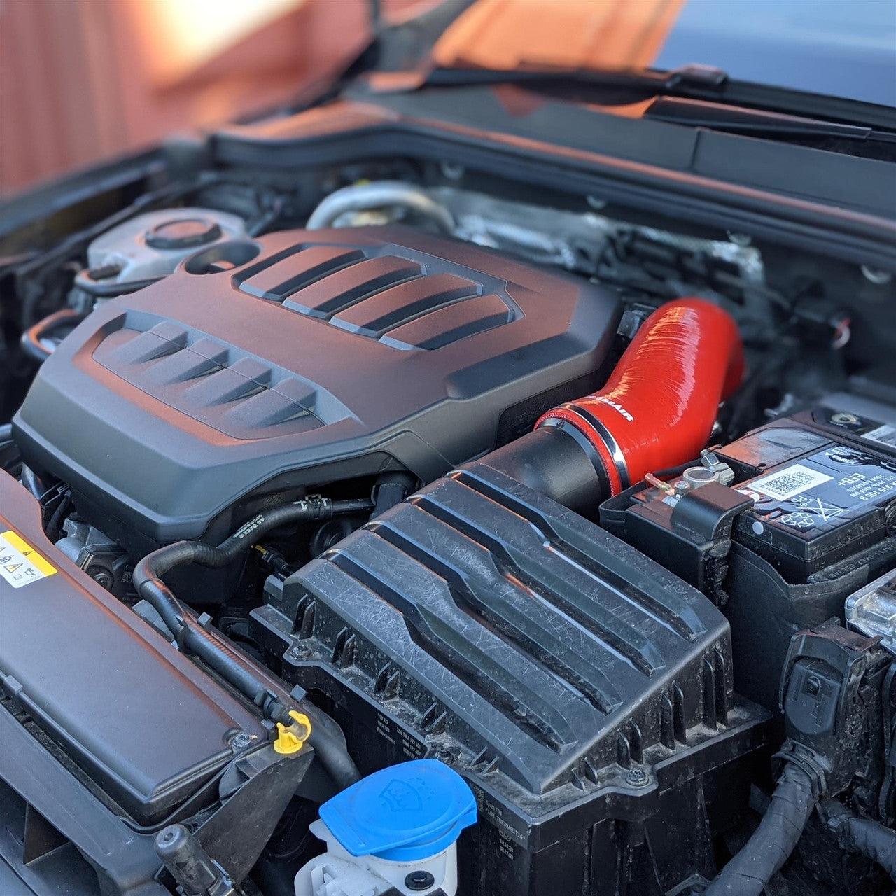Ramair Red Silicone Intake Hose for VW MK8 Golf GTi - 245bhp 2.0 TSI Only-intake pipework-carbonizeduk
