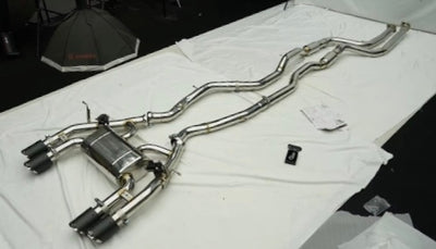 F80 F82 F83 M3 M4 VALVETRONIC CAT-BACK EXHAUST SYSTEM + CARBON TIPS X4-carbonizeduk