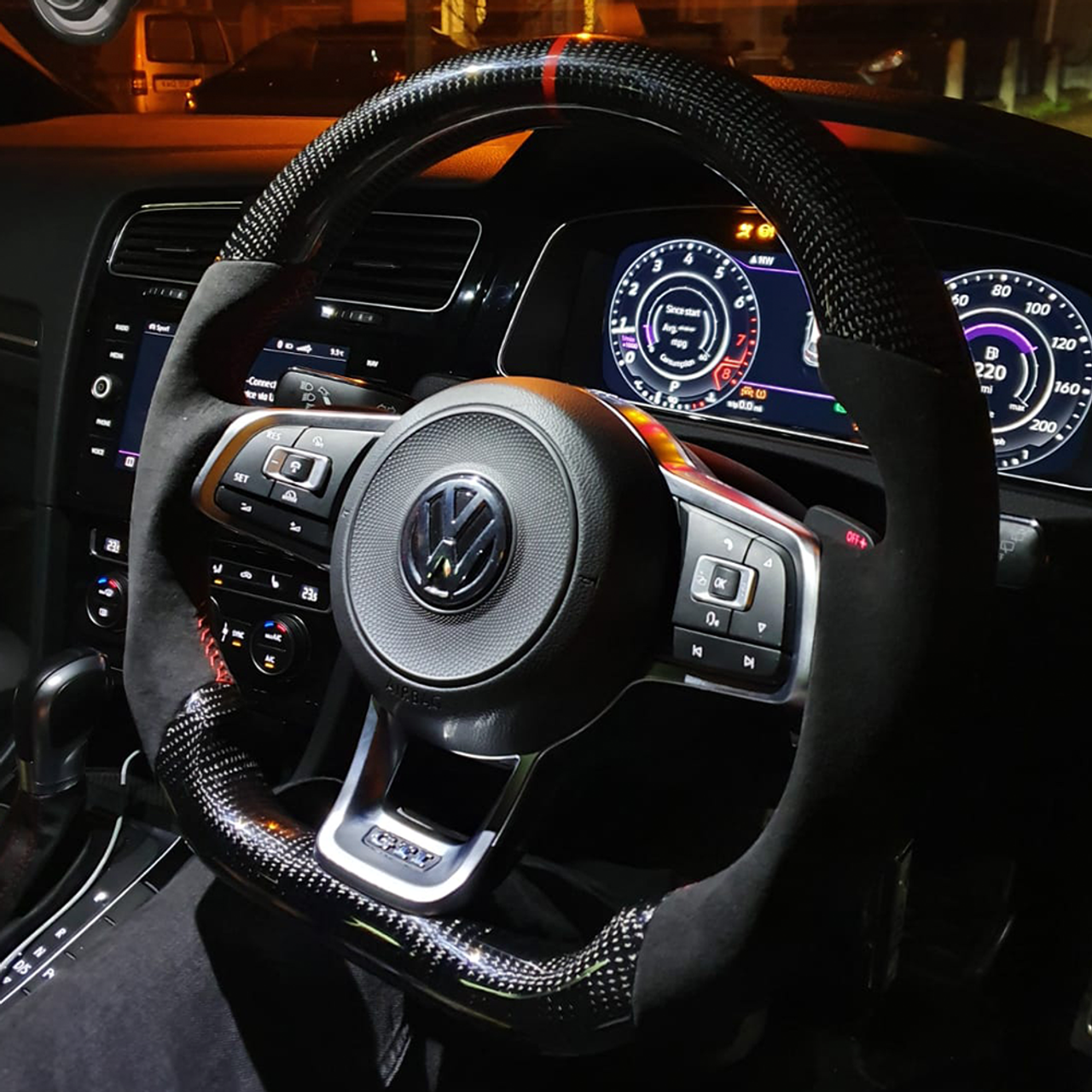 Volkswagen Polo MK5 6R GTI / R-line Carbon Fibre Steering Wheel (CUSTOM / 2009 - 2014 Models)-Steering wheel-carbonizeduk