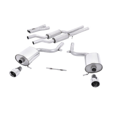 Milltek Cat Back Exhaust Audi A4 3.0 V6 B6 Quattro Saloon Avant and Cabriolet 01-05-Exhaust System-carbonizeduk