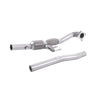 Milltek Cast Downpipe with Race Cat Exhaust Audi A3 2.0T FSI 2WD 3-Door 03-12-Manifolds, Decats & Sports Cats-carbonizeduk