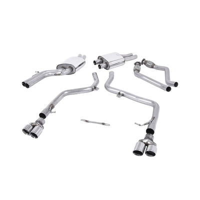 Milltek Cat Back Exhaust Audi S5 3.0 TFSi B8 Coupe and Cabriolet (S-Tronic) 09-11-Exhaust System-carbonizeduk