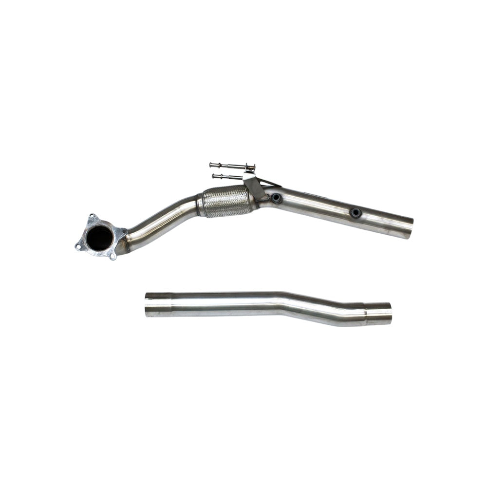 Milltek Large-bore Downpipe and De-cat Exhaust Audi A3 2.0T FSI 2WD 3-Door 03-12-Manifolds, Decats & Sports Cats-carbonizeduk