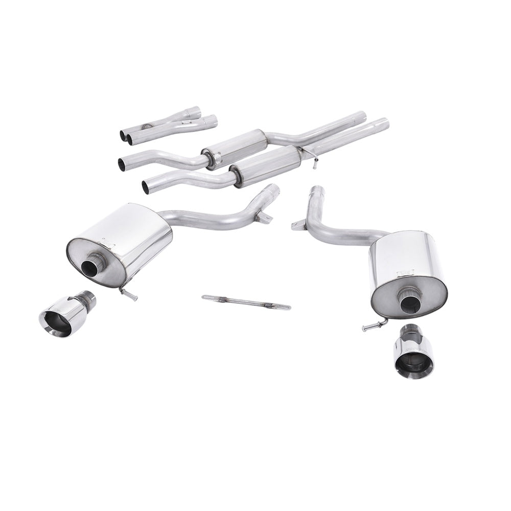 Milltek Cat Back Exhaust Audi A4 3.0 V6 B6 Quattro Saloon Avant and Cabriolet 01-05-Exhaust System-carbonizeduk