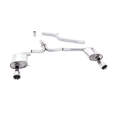 Milltek Cat Back Exhaust Audi A4 2.0 TDi B8 177PS Quattro Saloon and Avant 09-11-Exhaust System-carbonizeduk