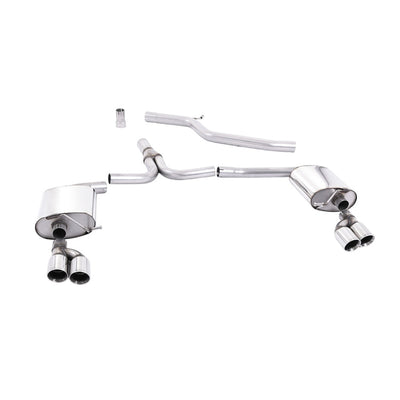 Milltek Cat Back Exhaust Audi A4 2.0 TDi B8 140PS / 177PS 2WD Saloon and Avant (S-Line models only) 09-11-Exhaust System-carbonizeduk