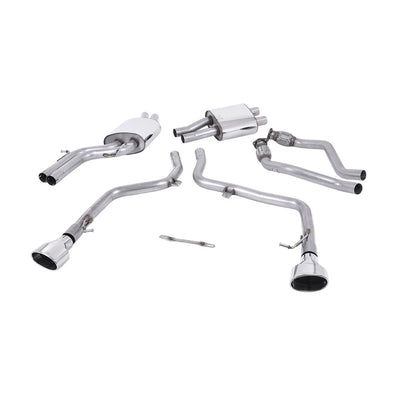 Milltek Cat Back Exhaust Audi S5 3.0 TFSi B8 Coupe and Cabriolet (S-Tronic) 09-11-Exhaust System-carbonizeduk