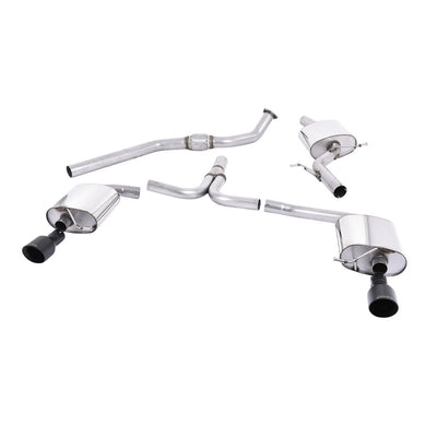 Milltek Cat Back Exhaust Audi A4 2.0 TFSi S-Line B8 (2WD and Quattro Tiptronic-only) Saloon and Avant 08-11-Exhaust System-carbonizeduk