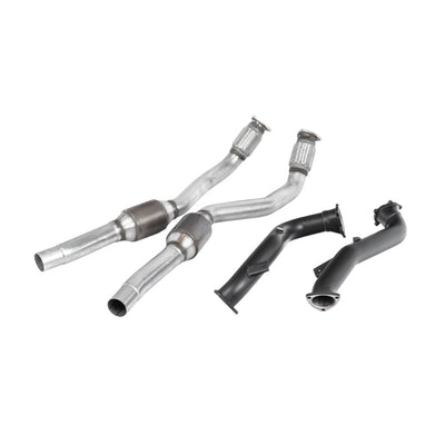 Milltek Large Bore Downpipes and Hi-Flow Sports Cats Exhaust Audi S7 Sportback 4.0 TFSi Quattro S-Tronic 12-18-Manifolds, Decats & Sports Cats-carbonizeduk