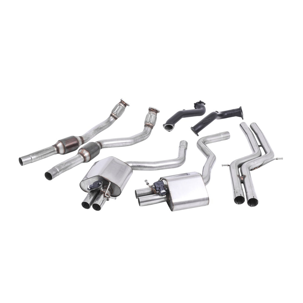Milltek Full System Exhaust Audi RS7 C7 Sportback 4.0 V8 TFSi biturbo inc Performance Edition 13-18-Exhaust System-carbonizeduk