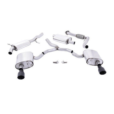 Milltek Cat Back Exhaust Audi A4 2.0 TFSi B9 Quattro Saloon and Avant (Non OPF/GPF Models inc Mild Hybrid and Without Brace Bars) 16-25-Exhaust System-carbonizeduk