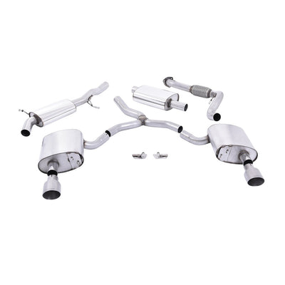 Milltek Cat Back Exhaust Audi A4 2.0 TFSi B9 Quattro Saloon and Avant (Non OPF/GPF Models inc Mild Hybrid and Without Brace Bars) 16-25-Exhaust System-carbonizeduk