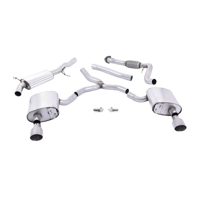 Milltek Cat Back Exhaust Audi A4 2.0 TFSi B9 Quattro Saloon and Avant (Non OPF/GPF Models inc Mild Hybrid and Without Brace Bars) 16-25-Exhaust System-carbonizeduk