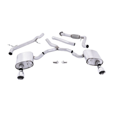 Milltek Cat Back Exhaust Audi A4 2.0 TFSi B9 Quattro Saloon and Avant (Non OPF/GPF Models inc Mild Hybrid and Without Brace Bars) 16-25-Exhaust System-carbonizeduk