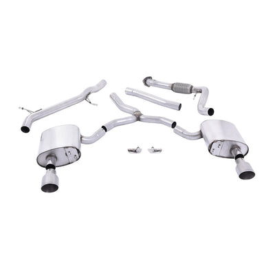 Milltek Cat Back Exhaust Audi A4 2.0 TFSi B9 Quattro Saloon and Avant (Non OPF/GPF Models inc Mild Hybrid and Without Brace Bars) 16-25-Exhaust System-carbonizeduk