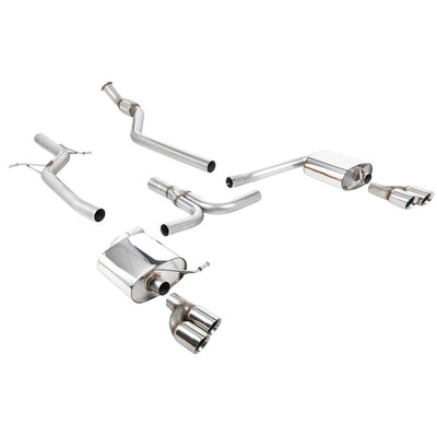 Milltek Cat Back Exhaust Audi A4 2.0 TFSi S-Line B8 (2WD and Quattro manual-only) Saloon and Avant 08-11-Exhaust System-carbonizeduk