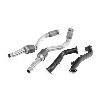 Milltek Large Bore Downpipes and Hi-Flow Sports Cats Exhaust Audi S7 Sportback 4.0 TFSi Quattro S-Tronic 12-18-Manifolds, Decats & Sports Cats-carbonizeduk