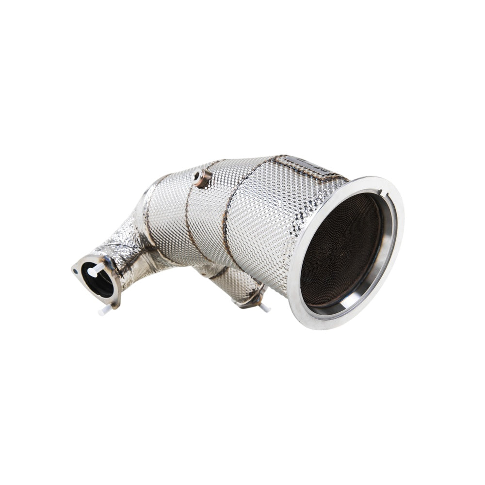 Milltek HJS Tuning ECE Downpipes Exhaust Audi S4 3.0 Turbo V6 B9 Saloon / Sedan and Avant (Non Sport Diff Models) RHD Cars Only 16-25-Manifolds, Decats & Sports Cats-carbonizeduk