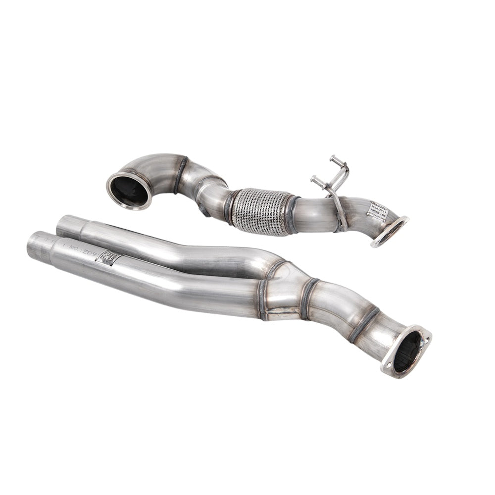 Milltek Large-bore Downpipe and De-cat Exhaust Audi RS3 Sportback 400PS (8V MQB Facelift Only) Non-OPF/GPF Models 17-18-Manifolds, Decats & Sports Cats-carbonizeduk