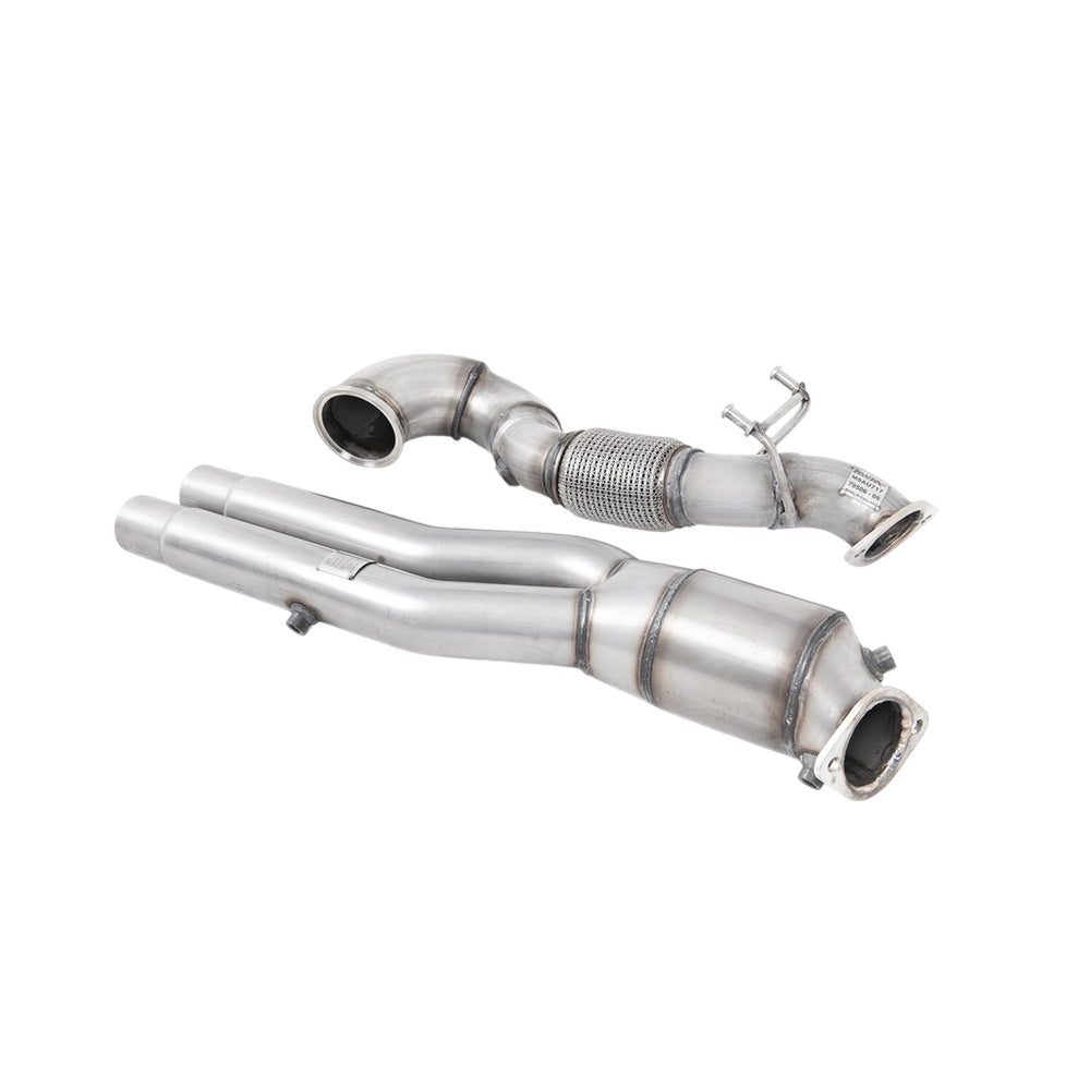 Milltek Large Bore Downpipe and Hi-Flow Sports Cat Exhaust Audi RS3 Sportback 400PS (8Y MQB EVO) OPF/GPF Models 21-25-Manifolds, Decats & Sports Cats-carbonizeduk