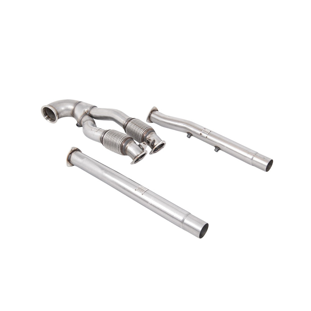 Milltek Large-bore Downpipe and De-cat Exhaust Audi RS3 Sportback 400PS (8V MQB Facelift Only) OPF/GPF Models 19-25-Manifolds, Decats & Sports Cats-carbonizeduk