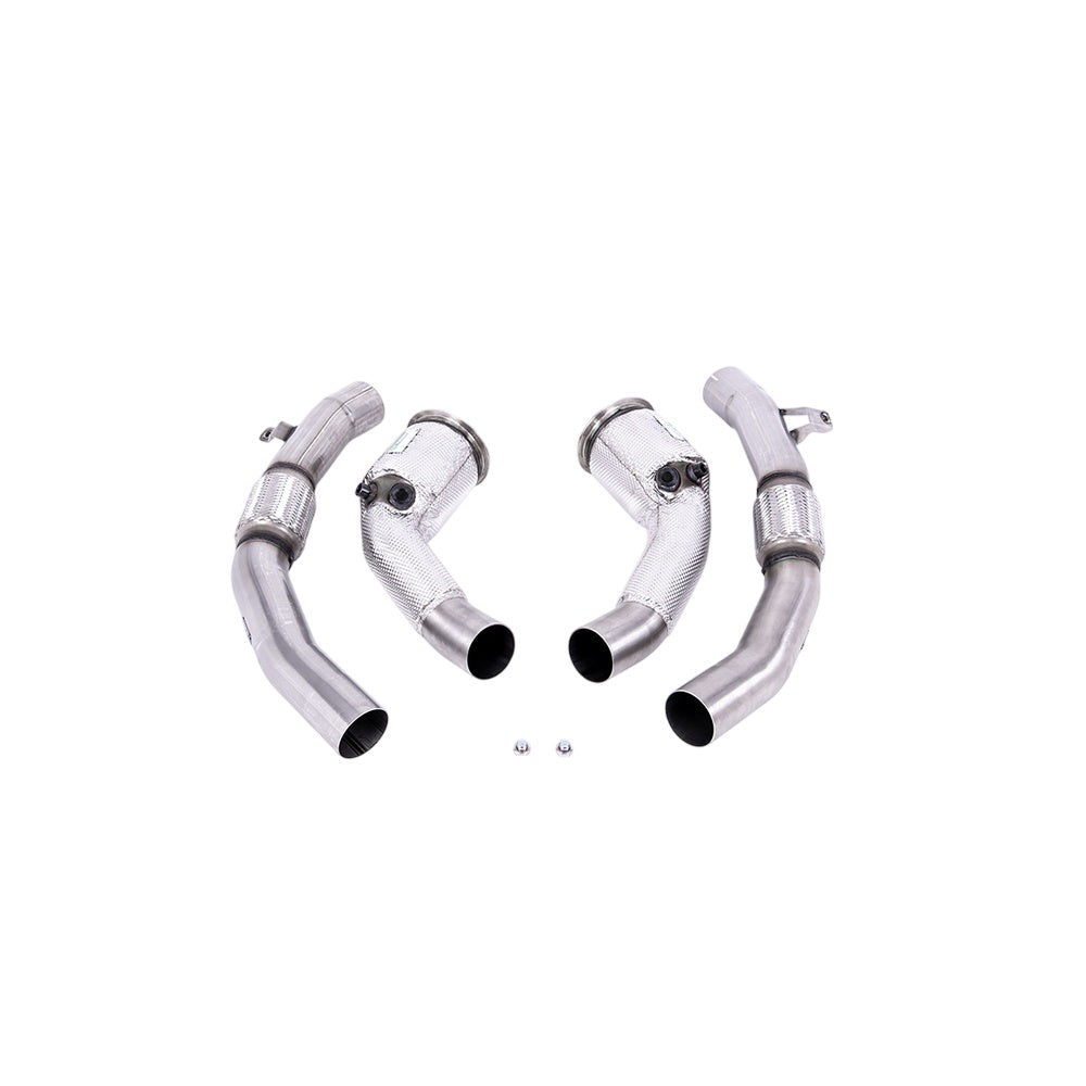 Milltek Large Bore Downpipes and Hi-Flow Sports Cats Exhaust Audi S8 D5 4.0 TFSi V8 Saloon / Sedan Long Wheel Base (Non OPF/GPF US/ROW Models) 20-25-Manifolds, Decats & Sports Cats-carbonizeduk