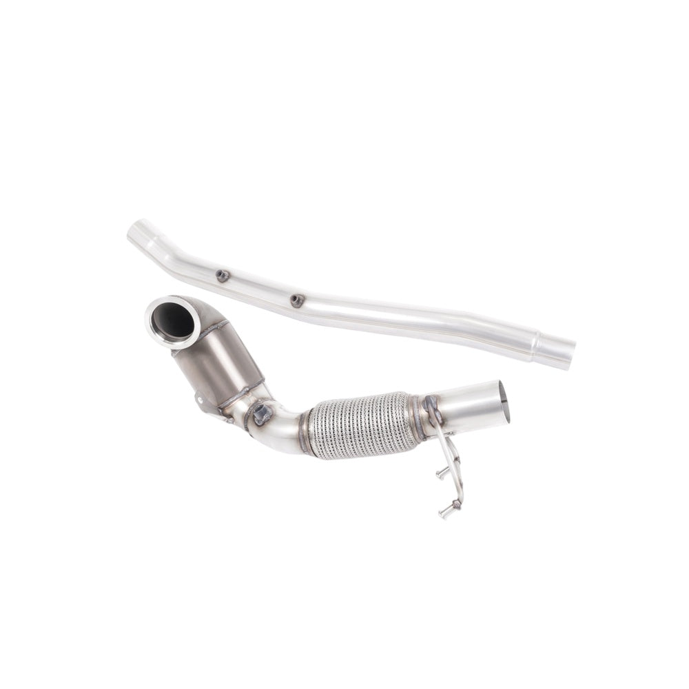 Milltek Large Bore Downpipe and Hi-Flow Sports Cat Exhaust Audi S3 2.0 TFSi Quattro Sportback 8V.2 (GPF Equipped Models Only) 19-20-Manifolds, Decats & Sports Cats-carbonizeduk