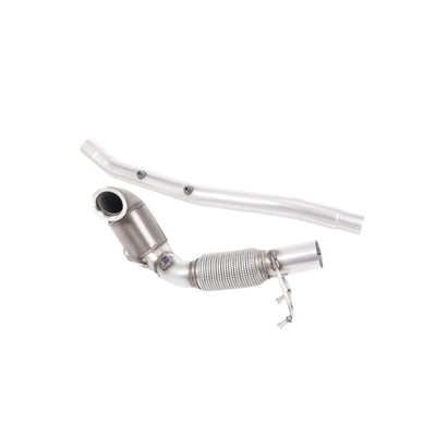 Milltek Large Bore Downpipe and Hi-Flow Sports Cat Exhaust Audi S3 2.0 TFSi Quattro Sportback 8V.2 (GPF Equipped Models Only) 19-20-Manifolds, Decats & Sports Cats-carbonizeduk