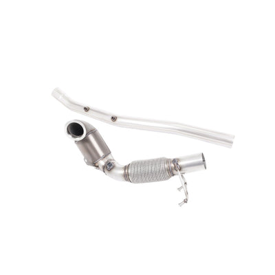 Milltek Large Bore Downpipe and Hi-Flow Sports Cat Exhaust Audi S3 2.0 TFSi Quattro Sportback 8V.2 (GPF Equipped Models Only) 19-20-Manifolds, Decats & Sports Cats-carbonizeduk