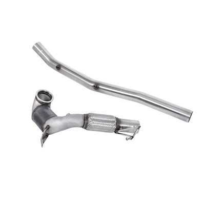 Milltek Large Bore Downpipe and Hi-Flow Sports Cat Exhaust Volkswagen Golf Mk8 R 2.0 TSI 320PS (Non-GPF / North American Models Only ) 22-25-Manifolds, Decats & Sports Cats-carbonizeduk