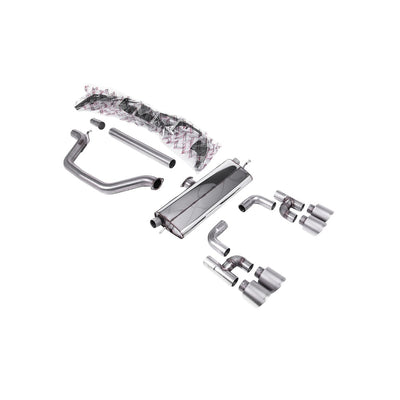 Milltek Particulate Filter-back Exhaust Volkswagen Golf Mk8 GTi (Golf R Style Quad Outlet 245ps OPF/GPF Equipped Models Only) 20-25-Exhaust System-carbonizeduk