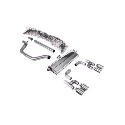 Milltek Particulate Filter-back Exhaust Volkswagen Golf Mk8 GTi (Golf R Style Quad Outlet 245ps OPF/GPF Equipped Models Only) 20-25-Exhaust System-carbonizeduk