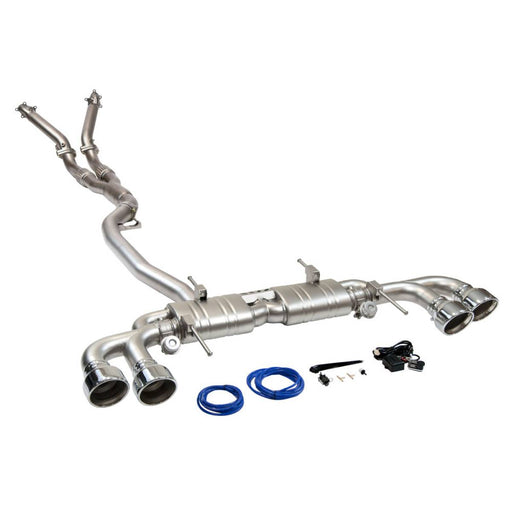 NISSAN GTR 3.5" TURBO BACK VALVED EXHAUST WITH 5 INCH STAINLESS TAILPIPES-carbonizeduk