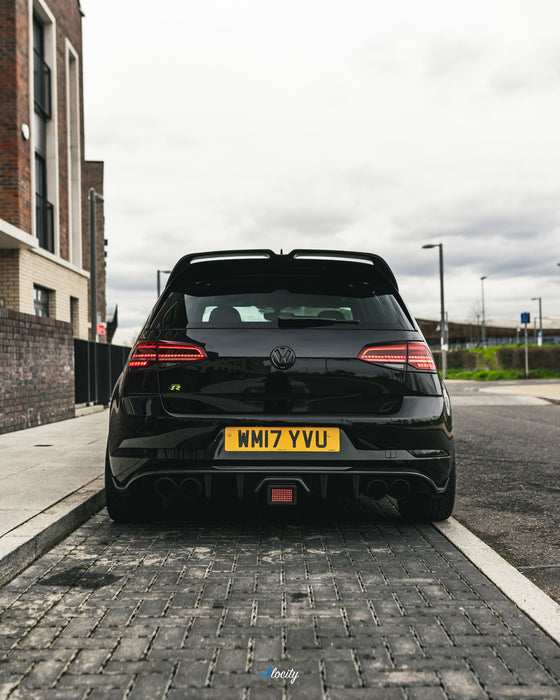 Volkswagen Golf R Carbon fibre F1 Rear bumper diffuser 2017-2019 LIMITED EDITION-carbonizeduk