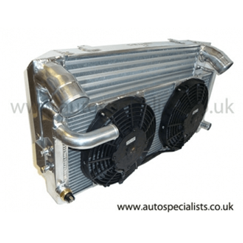 AIRTEC INTERCOOLER AND RADIATOR COMBINATION – INCLUDES FANS – SILVER FINISH-carbonizeduk