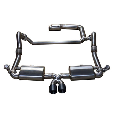 PORSCHE 982 (718) BOXSTER & CAYMAN MANIFOLD BACK VALVED EXHAUST-carbonizeduk