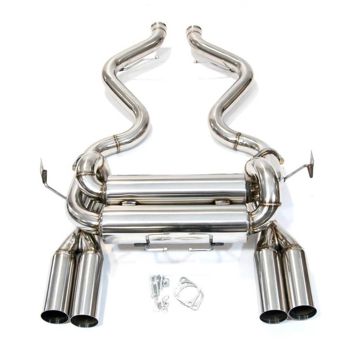BMW M3 SERIES E92 CAT BACK EXHAUST STAINLESS FINISH-carbonizeduk