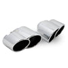 PORSCHE 911 996 CARRERA TWIN EXHAUST TAILPIPES-carbonizeduk