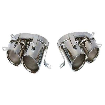 AUDI R8 V8 STAINLESS STEEL TWIN EXHAUST TAILPIPES-carbonizeduk