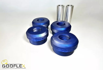 Front Radius Banana Compression Arm Bushes For Nissan 350Z (2002-2009) in Poly-bushes-carbonizeduk