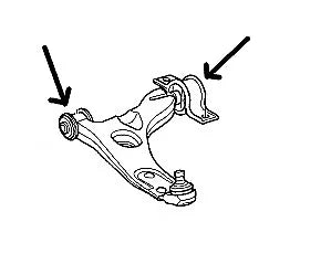 Front Suspension Arm Bush Kit For Volvo C70 (2006-2013) Polyurethane Bushes-bushes-carbonizeduk