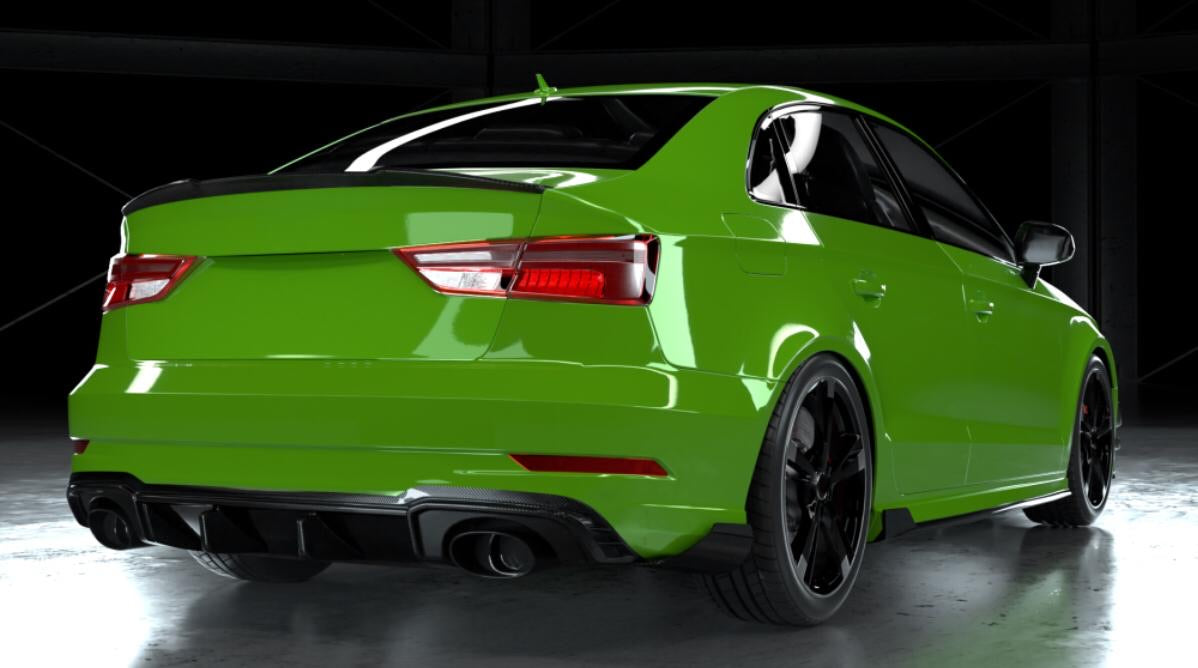 Audi RS3 Saloon Carbon Fibre Rear bumper Diffuser 17-19-carbonizeduk