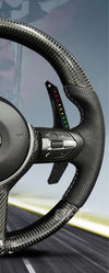 Smart LED Steering wheel extended Shift Paddles Bmw Audi Supra Mini Mercedes Benz AMG-carbonizeduk