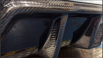 Mercedes Benz C63 W205 Carbon Fibre Rear Bumper Diffuser+ with brake lights-carbonizeduk