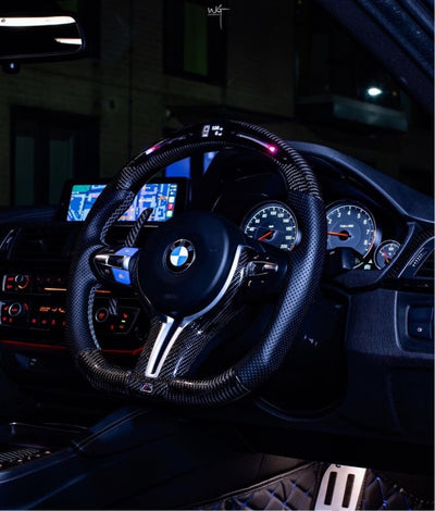 Bmw M3 & M4 M performance Steering wheel trim insert Gloss carbon-carbonizeduk