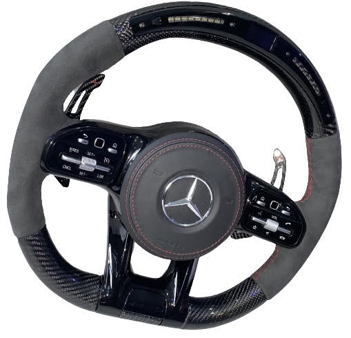 Mercedes Benz Carbon Fibre + Alcantara F1 steering wheel C63 E63 GLA CLA AMG GT A-CLASS C-CLASS-carbonizeduk